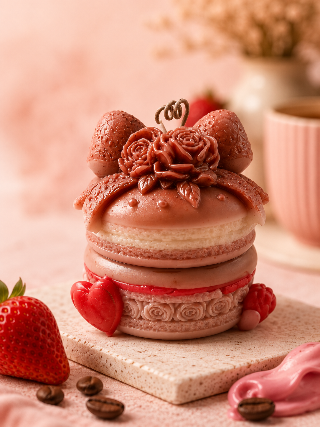 Blush Berry Macaron Candle