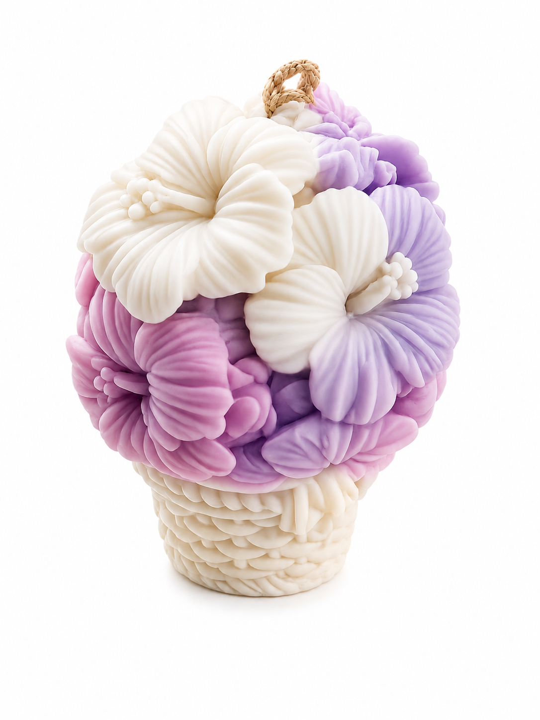 Ocean Breeze Floral Basket Candle