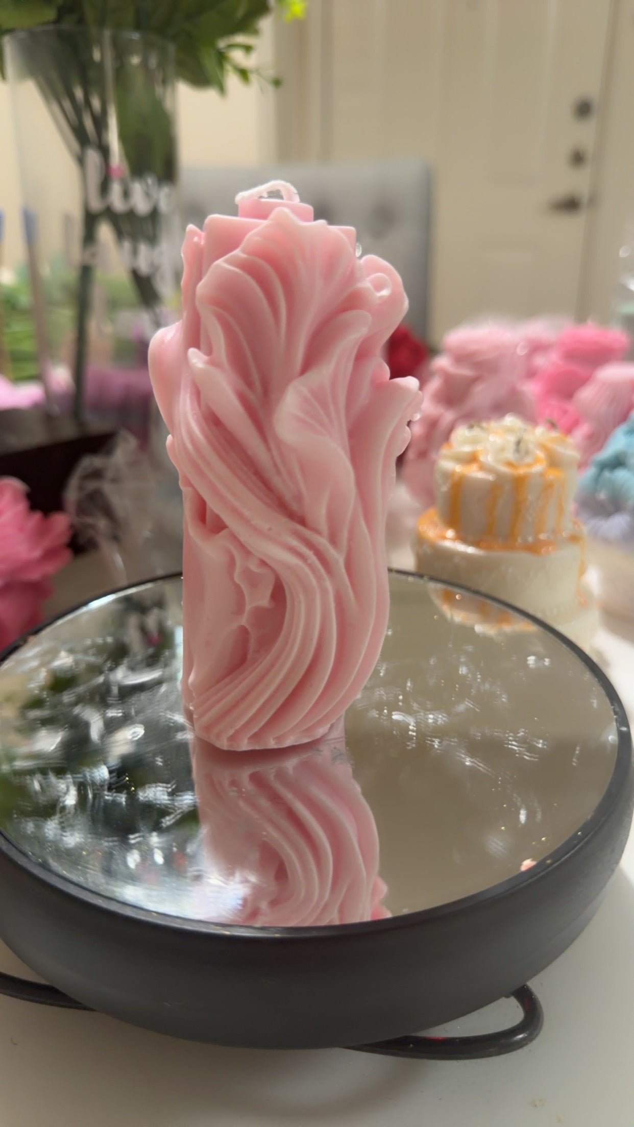 Floral Embrace Sculpted Candle